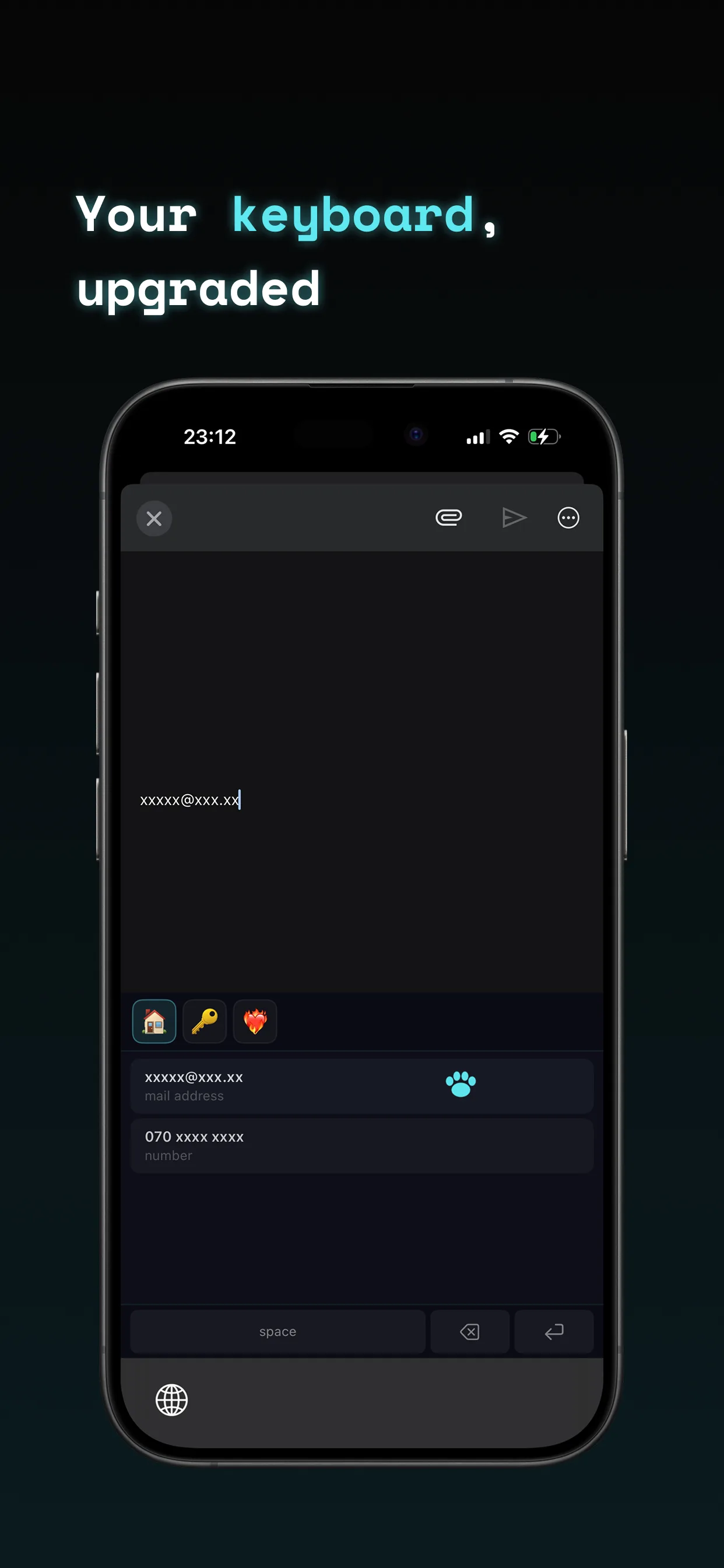 copipi custom keyboard extension — access clipboard data without switching apps